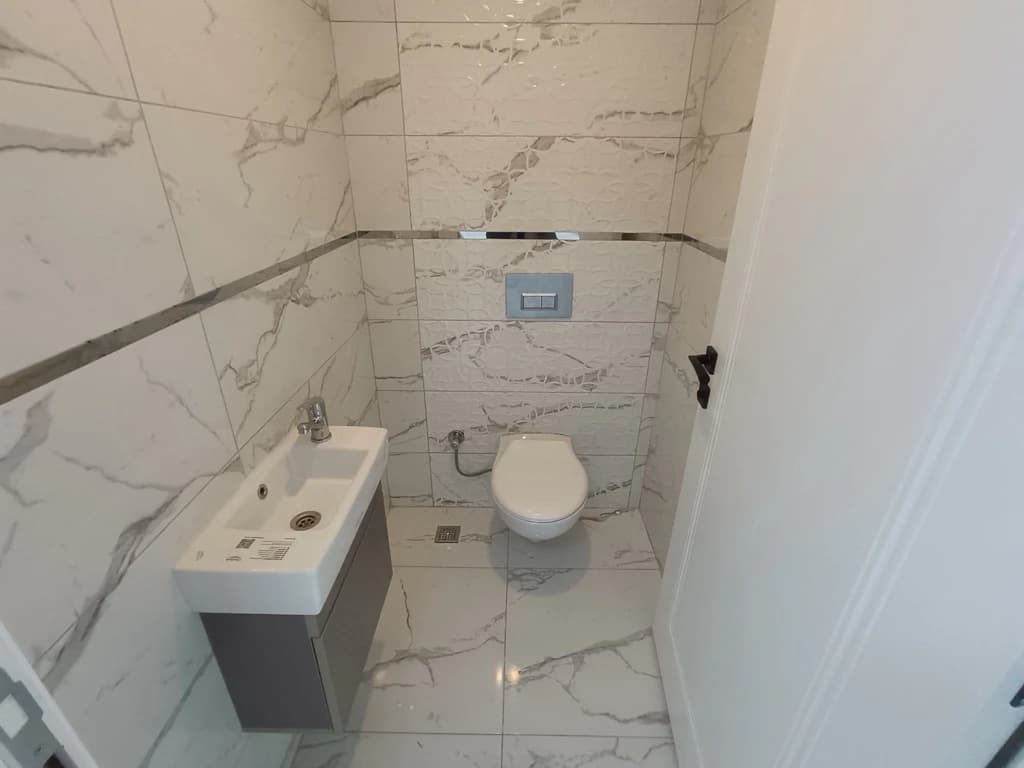 3+1 mermer görünümlü banyo